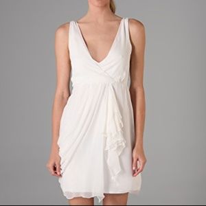 Alice + Olivia Faux Wrap Drape Dress White Size S